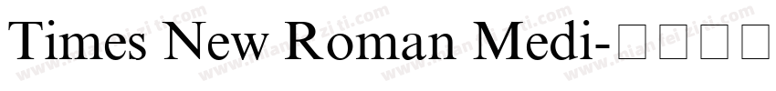 Times New Roman Medi字体转换